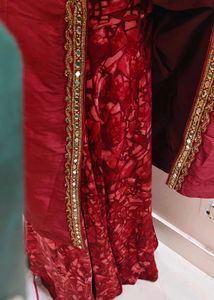 Elegant Maroon Ethnic kurti with skirt