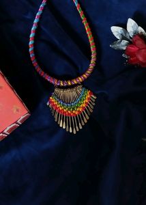 Multicolour Necklace - Thread Work