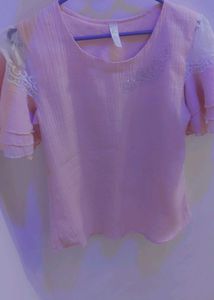 Stylish Frill Sleeves Top For Girls