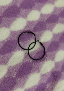 Black Hoop Earrings (50 Rs Each)