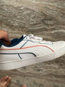 Puma White Blue Orange Casual Sneakers