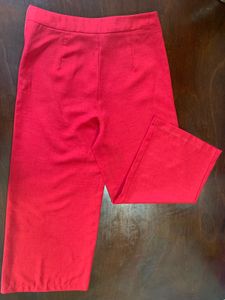 Red Wide-Leg Pants