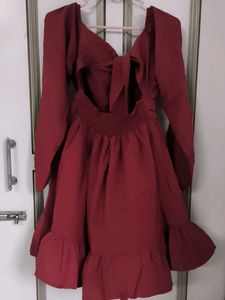 Maroon Mini Dress
