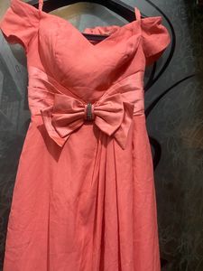 Peach Wrap Bodycon Dress