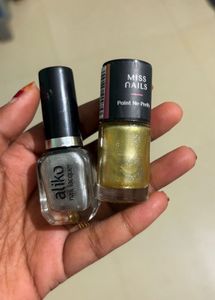 New Nailpolish Gold &amp; Silver