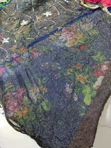 Brand New Saree With Attached Blouse And Peticoat