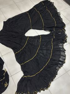 Embroidered Black &amp; Gold Dress