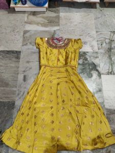 Elegant Yellow Anarkali Suit