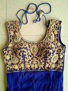 Blue Anarkali Set Size:M (Medium)