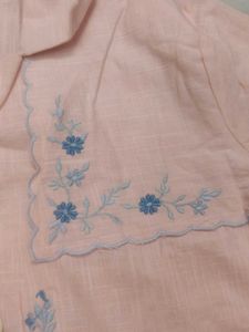 Crop Embroidered Shirt For Women