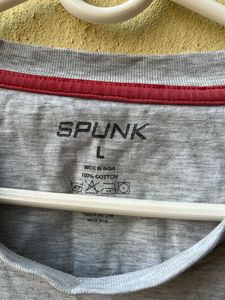 mens spunk grey cotton tshirt