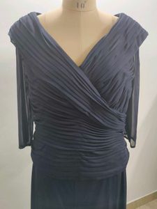 Navy Blue Plus Size Gown