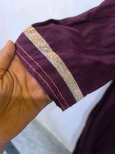Burgundy Festive Kurti.