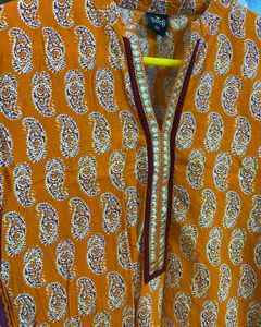 straight printed kurta