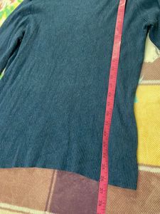 Blue Turtleneck Sweater