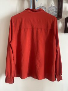 Combo Of 4 Tops Burnt Orange Button-Down Blouse