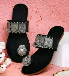 Ethnic Black Flats