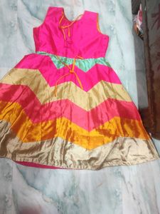 Colorful Chevron Girls Dress