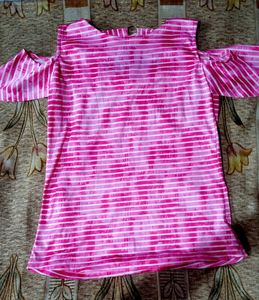 Striped Cold Shoulder Top