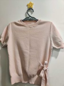 Cute Light Pink Knit Top