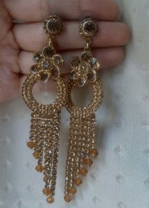 Golden Earrings With Freebie