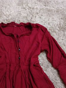Red Long Sleeve Top