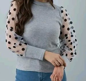 Polka Dot Sleeve Top