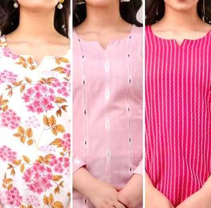 Women&#39;s Printed Short Kurti Pack of 3