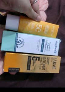 Combo Of 3 Sunscreen New Spf 50 No Coin