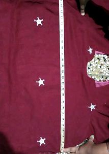 Maroon Embroidered Kurti