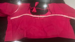 Pink Embroidered Saree Blouse