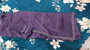 Elegant too tone Purple Saree