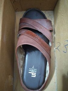 Brown Leather Sreeleathers man sandal