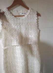 White Lace Mini Dress