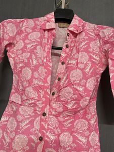 Pink Floral Kurta