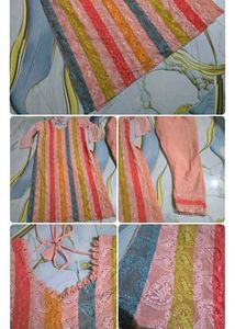 Colorful Embroidered Kurta Set