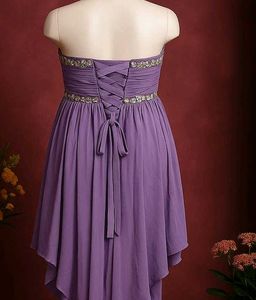 Purple Strapless Dress