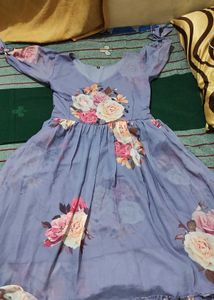 Soft Floral Print Dress