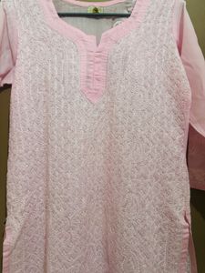 Pink Colour Chikankari Suit