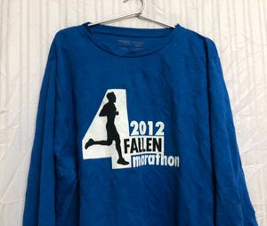 Blue Running Long Sleeve T Shirt