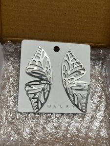 Silver Butterfly Earrings