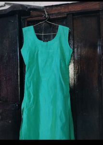 Super Pretty Mirror Work Sea Green Dress