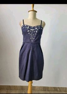 Blue Embellished Dress