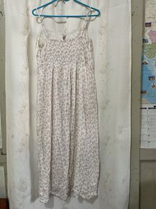 pink floral midi dress