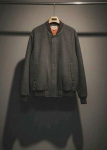 Stylish Gray Bomber Jacket