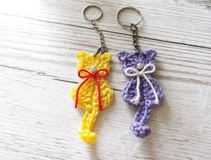 Crochet Cat Keychain