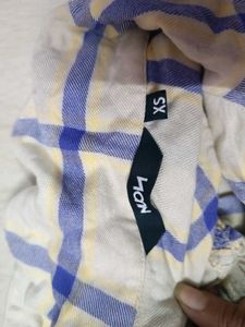 Checkered Tie-Front Top