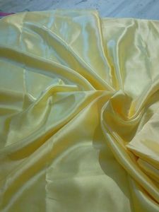 Pale Yellow Satin Fabric 4mitr