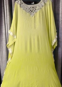 Lime Green Embellished Kurti