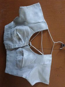 Silver Blouse in Good Condition.